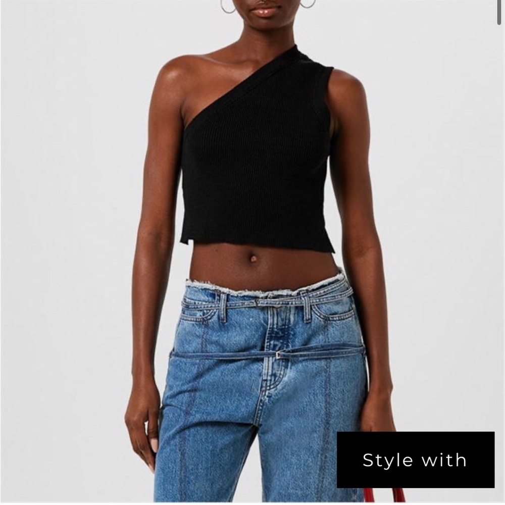 Jacquemus La Maille Ascu cropped linen-blend top